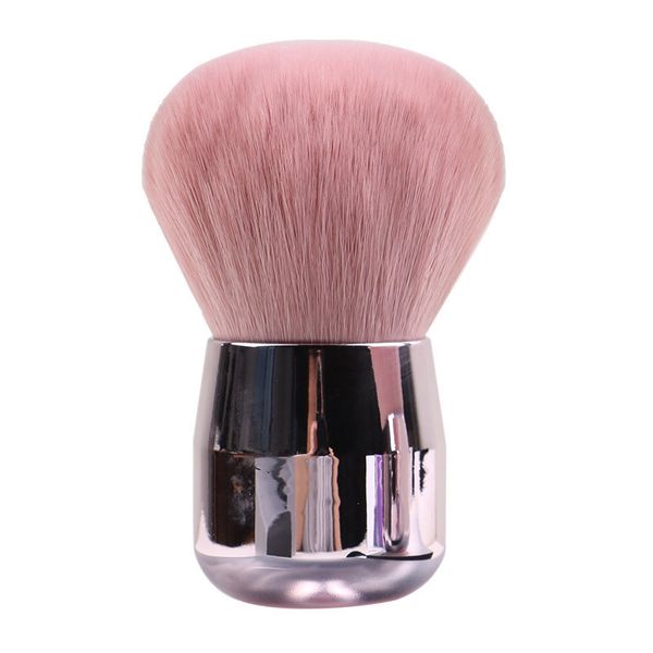 Powder Brush Mushroom Blush escova da composição Mini Rosa macia Gold Flat Cabeça Cabeça Redonda Protable composição escova Ferramentas cosmético cute HHA-315