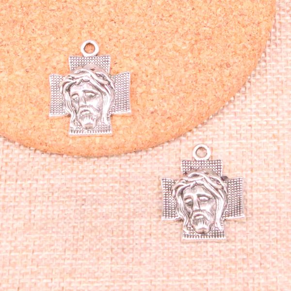 44pcs takılar İsa 28*22mm antika yapım kolye, vintage tibet gümüş, DIY el yapımı mücevher