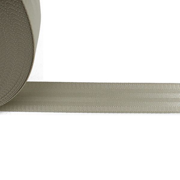 

beige color 47mm width 100% polyester material seat belt webbing
