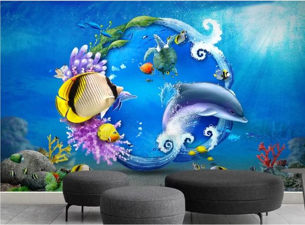 

3d wallpaper custom p mural cool summer sea bottom world ocean 3d living room tv background wall art canvas pictures wall tapestry 3d