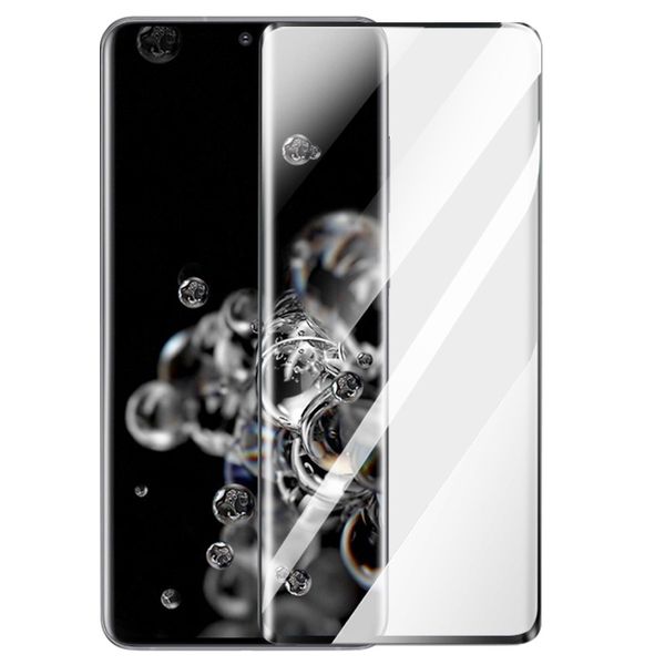 

tempered glass screen protector film curve for samsung galaxy s20 plus ultra with retail package
