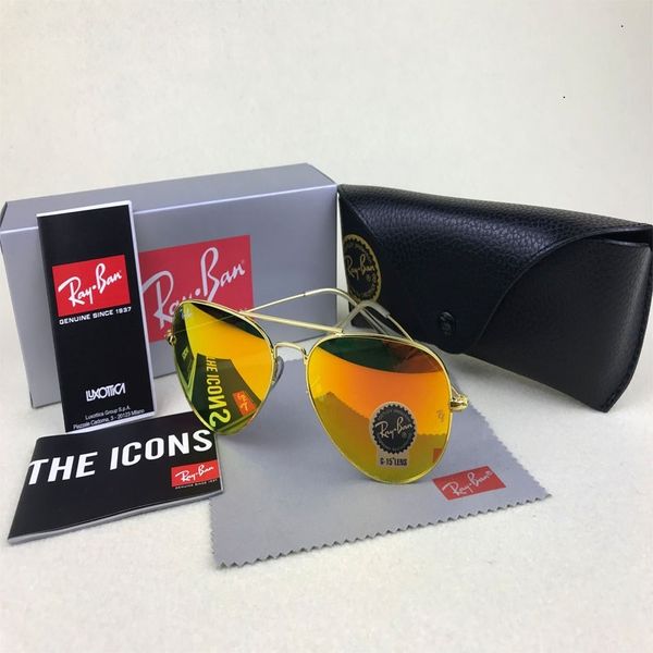 

Brand de igner ungla e ray vintage pilot men women 58mm 62mm ban uv400 ju tinÂ band mirror gla len ben cla ic with ca e