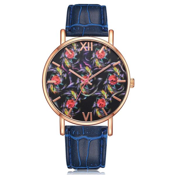 

round flower dial women watch business ladies watch zegarki damskie luxury quartz wrist clock montre femme#b, Slivery;brown