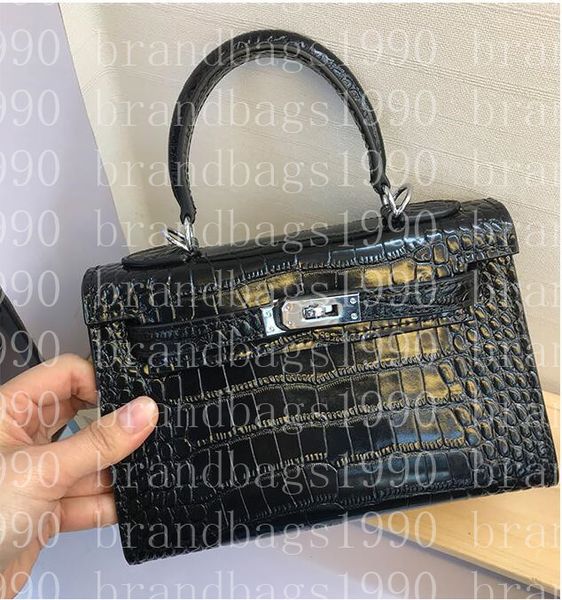 

second generation 22cm alligator bags 2020 totes shoulder bags with women lady genuine leather fashion handbag factory wholesale