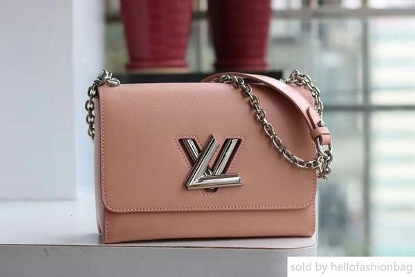 

m50281 twist new fashion women favorite chain pink shoulder bags hobo handbags handles boston cross body messenger shoulder bags