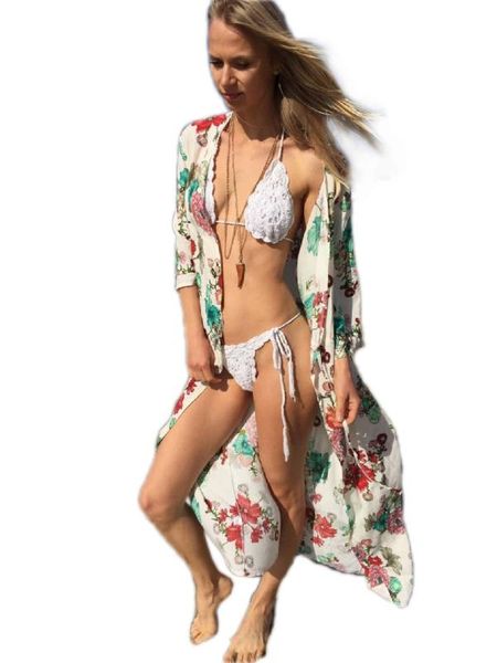 

woman floral dress long sleeves summer beach dress women beachwear dresses 2019 long dresses bohemian maxi boho clothing, Blue;gray
