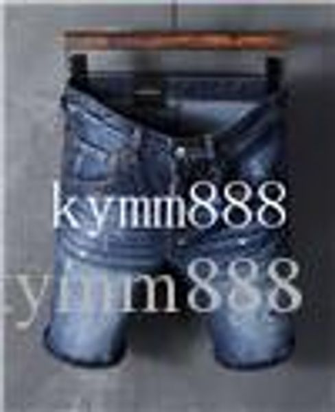 

european standing men's jeans, men's jeans, a pair of skinny jeans and black embroidered skulls#232, Blue