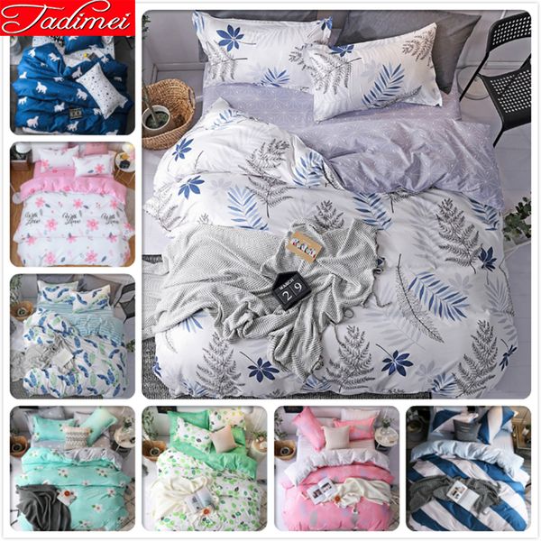 

grey duvet cover 3/4 pcs bedding set kids soft cotton bed linen single full  king big size bedspreads quilt comforter