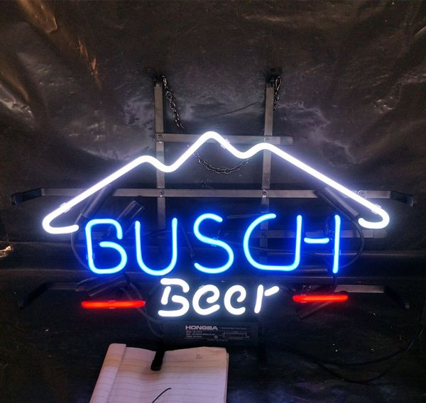 

busch пивная неоновая вывеска реклама бар развлечения клуб украшения художественный дисплей настоящее стекло неоновая лампа металлический ка