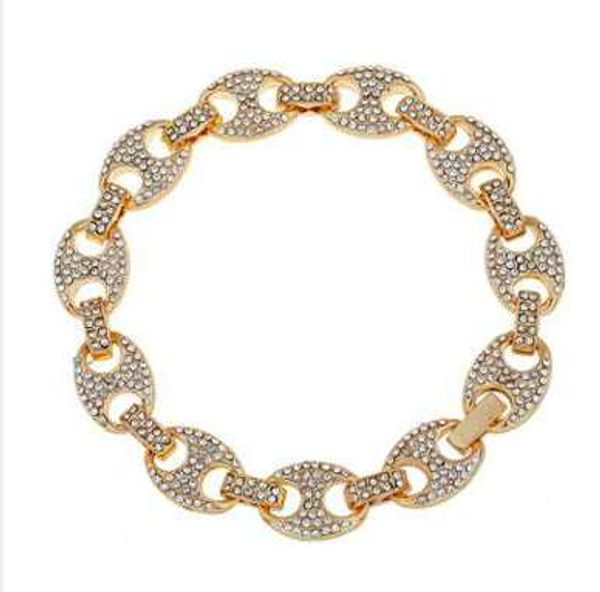 

men's bling crystal bracelet bling jewelry gift handmade tennis chain for male bangle new arrival, Black