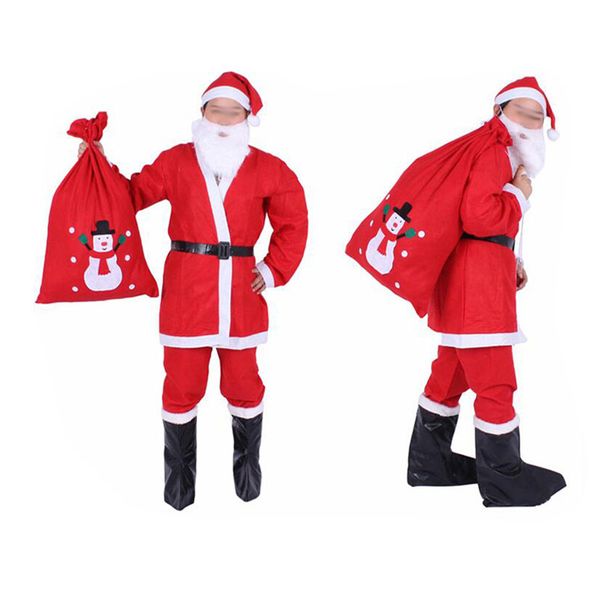 

christmas decorations santa claus men and women christmas clothes suit men and women;christmas saling, Black;red