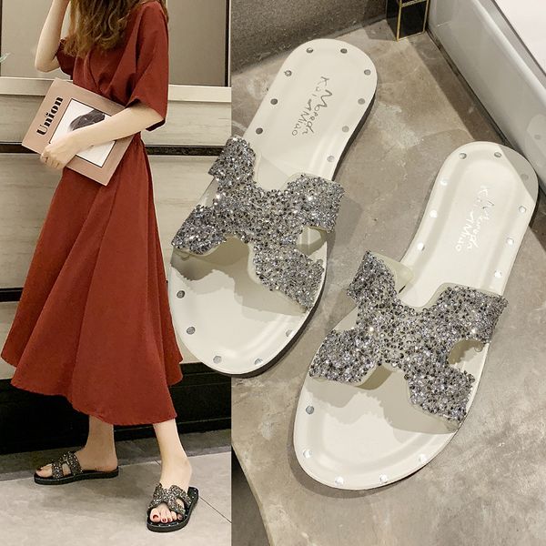 

2019 summer new style sandals casual outdoor fashion anti-slip h versatile soft-sole pvc women's shoes, Black