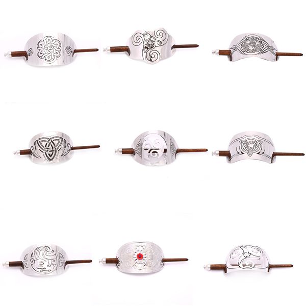 

hair sticks hair pins knot slide with wood sticks jewelry for men women unisex, Golden;white