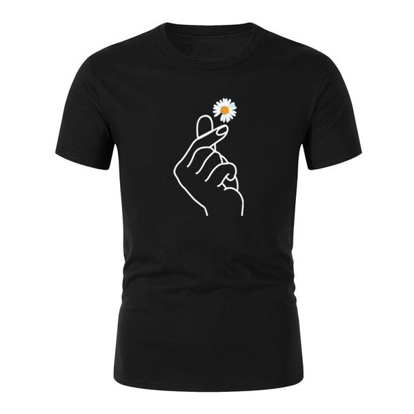 

сердце рубашка печати топ круглый вырез с коротким рукавом футболка летние дамы бесплатная доставка мода brand new повседневная мужская / па, White;black