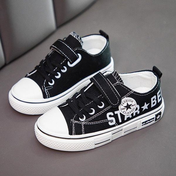 

дети холст кроссовки мальчиков кроссовки девочек спортивная обувь повседневная дышащий non-slip малыш мальчик детская обувь chaussures enfan, Black