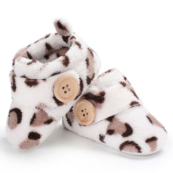 

infant baby girl winter cotton fleece snow warm fur soft crib pre-walker shoes