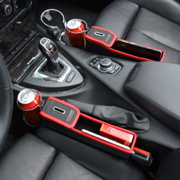 

car seat crevice storage box cup drink holder organizer auto gap pocket tidying for phone card coin case accessories selling