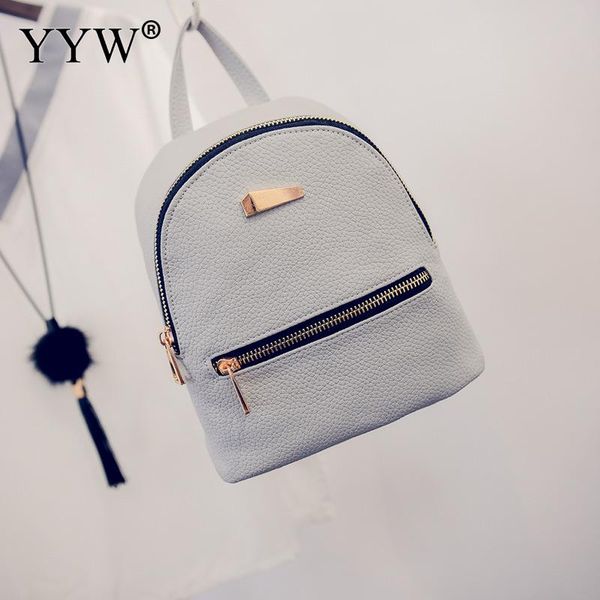 

women backpack leather school bags for teenager girls mini sackpack female preppy style small backpack black shoulder bagspack