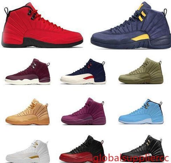 

designer 12 basketball shoes white taxi flu game gamma blue playoff flint french blue cool grey 12s men seankers