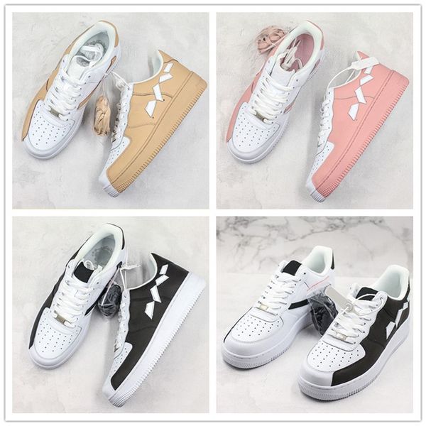 

New Broken NO.1 Forcing Designer Shoes Irregular White Double Colors Basketball Shoes Couple Mens Shoes With Box