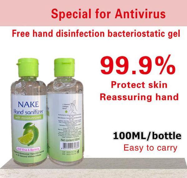 

100 ml. 75% alcohol, water-hand wash, gel, fragrance, easy to carry out, effective sterilization 99.9% dhl shipping