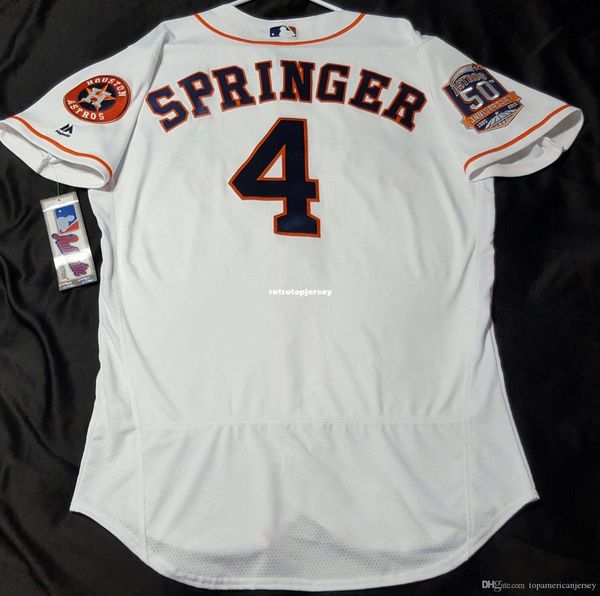 

majestic houston 4# george springer flex base jersey mens stitched wholesale big and tall size xs-6xl baseball jerseys, Black;blue