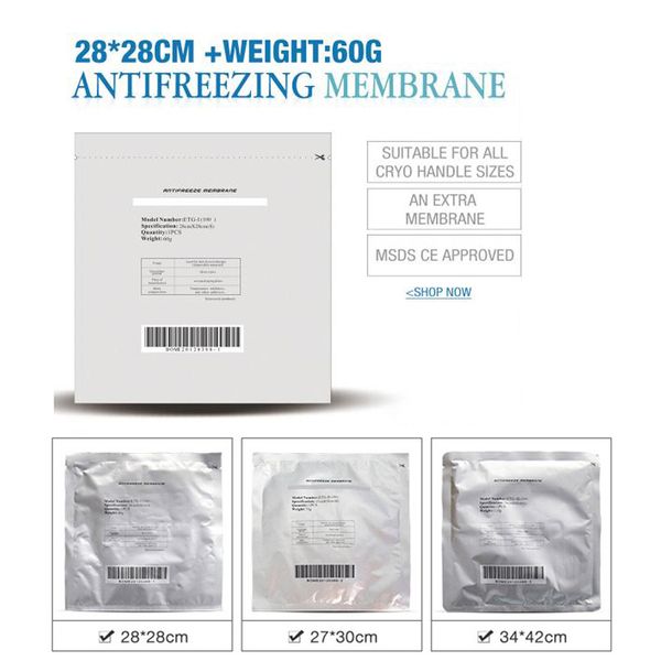 

2020 antifreeze membrane machine con umable part cryo therapy cooling gel pad fat anti freeze for cold weight lo cryo therapy machine