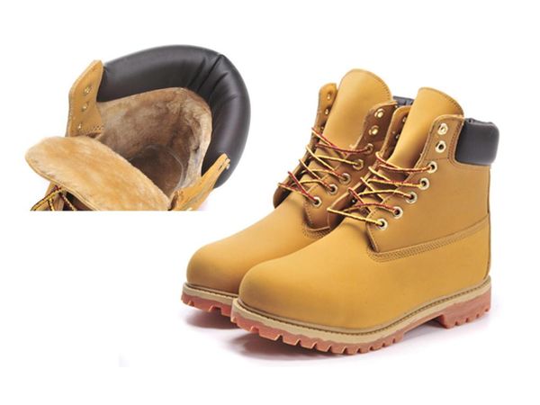 

2020 new luxury designer plus fleece leather waterproof warm snow boots outdoor boots tooling shoes, Black