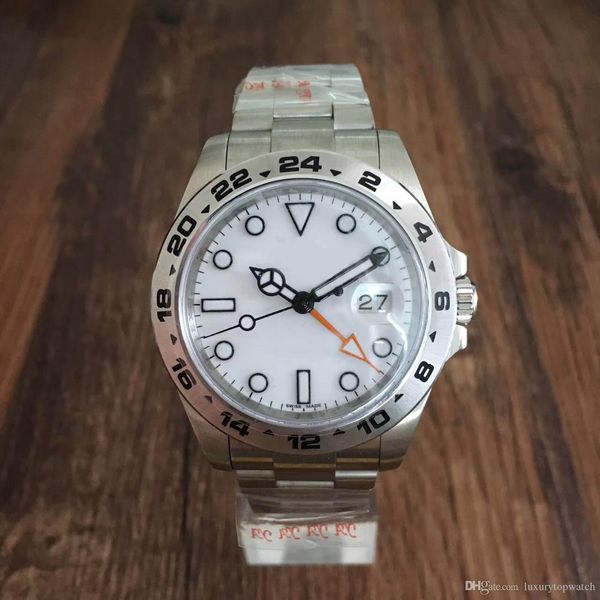

Hot sale Watch White Dial Explorer II Ref.216570GMT Format 316L Stainless Steel High Quality Automatic Mechanical Watcher Explorer Series