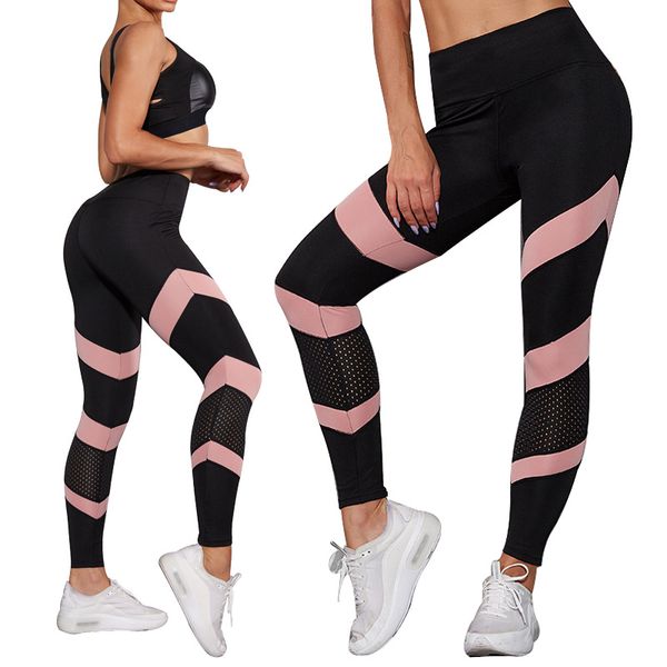 

high waist fitness leggings women stripes casual workoutwear black legging flexible seamless leggins sporting push up soft