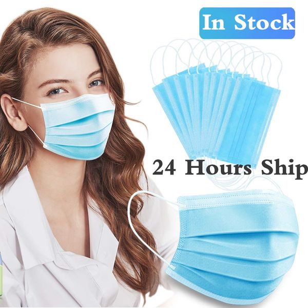 

3 layer face mask mouth protection earloop wearing facial cover mask face mouth mask