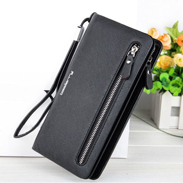 

women high capacity wallet long pu leather zipper clutch coin cards purse wristlet handbag msj99, Red;black