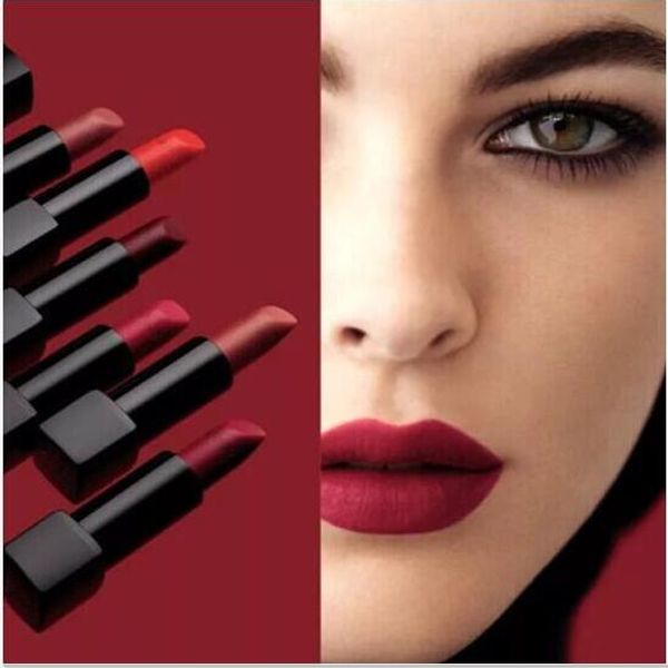 

epacket makeup 6 colors rouge velvet matte lipstick highest quality black frosted aluminum tube lipstick 3.5g