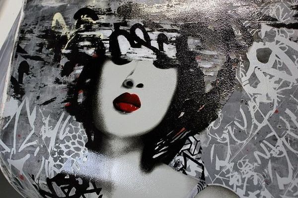 

japan girl geisha street art graffiti hand painted & hd print wall art home decor oil painting on canvas multi sizes g178