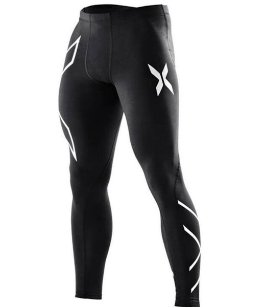 

мужской дизайнерского jogger компрессионных штаны мода x дизайн черного эластичного пояса спорт спортивные штаны, Black