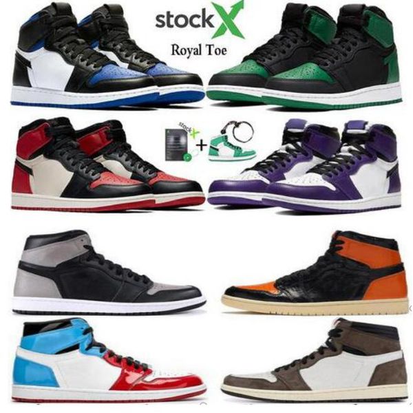 

sales new high og mid mens 1 basketball shoes royal banned shadow bred red blue white toe shoe women 1s chicago