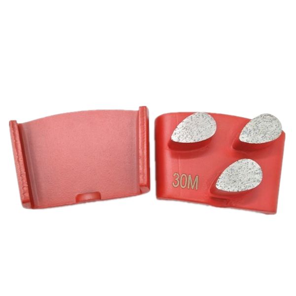 

new type htc floor grinding pads ez quick lock concrete grinding block with three drop shape segments htc grinder machine 12pcs