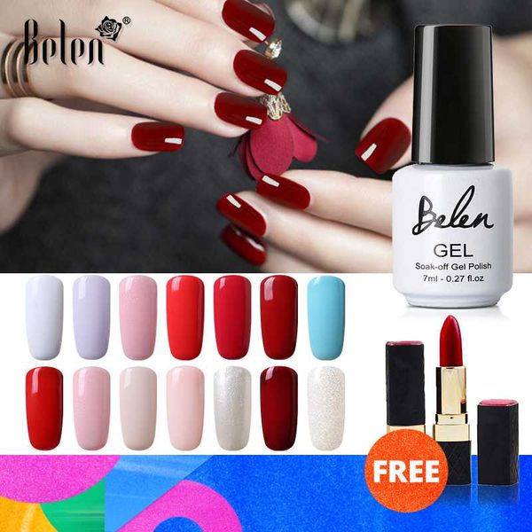 

belen 7ml pure colors uv gel nail polish soak off lucky lacquer primer led hybrid varnish semi permanent base paint gellak