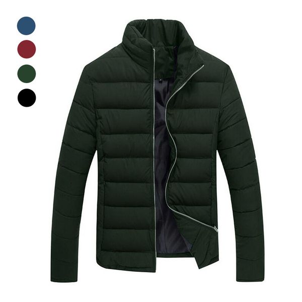 

зимняя куртка мужчины марка parka человек одежда стенд воротник zipper толстые ватные куртки пальто перевозка груза падения, Black