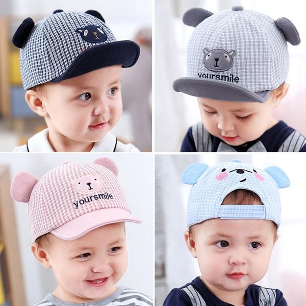 

caps & hats kids peaked cap children cute baseball hat toddler pography prop cotton with ear, Yellow