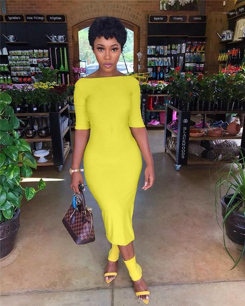 

dresses summer fashion women party dresses slash neck split womens dresses night club backless slim half sleeved solid color bodycon, White;black