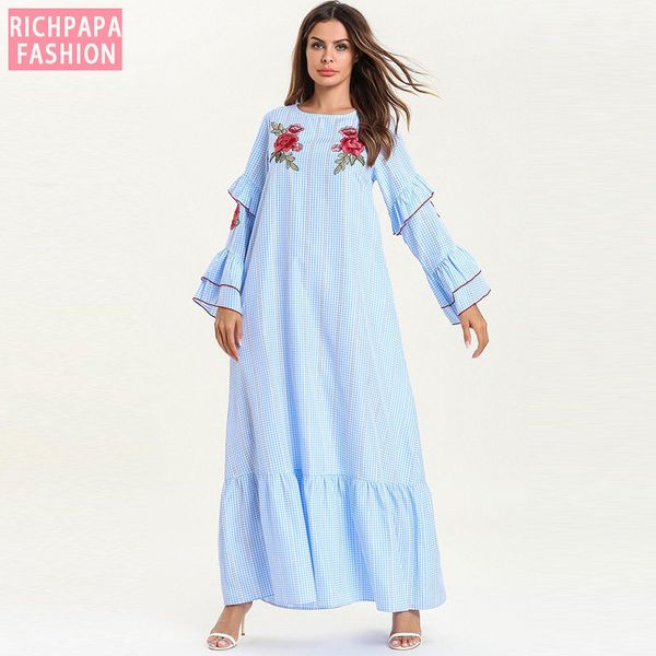 

vestidos compridos ramadan abaya femme kaftan dubai arabic hijab muslim maxi dress eid caftan marocain elbise robe longue boheme, Red