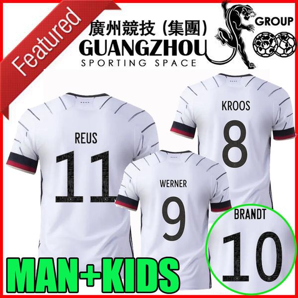 

fans player version 2020 2021 soccer jerseys home reus kroos 20 21 kimmich werner brandt kimmich national team man kids kit football shirts, Black;yellow