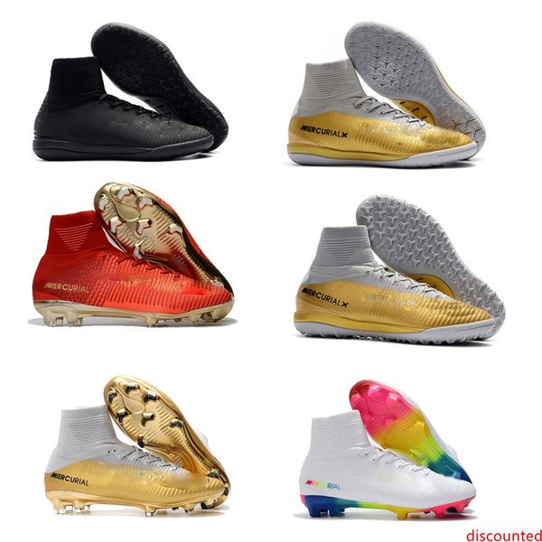 

2020 boys soccer shoes mercurial superfly v sx neymar ronalro cr7 fg soccer cleats indoor football boots mens botas de futbol turf