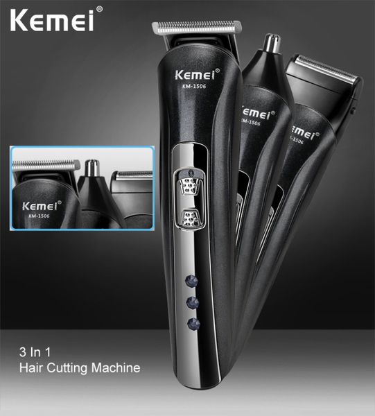 

new kemei rechargeable electric nose electric hair trimmer razor beard shaver haircut cutting km-1506 dry battery hair clipper bwkf