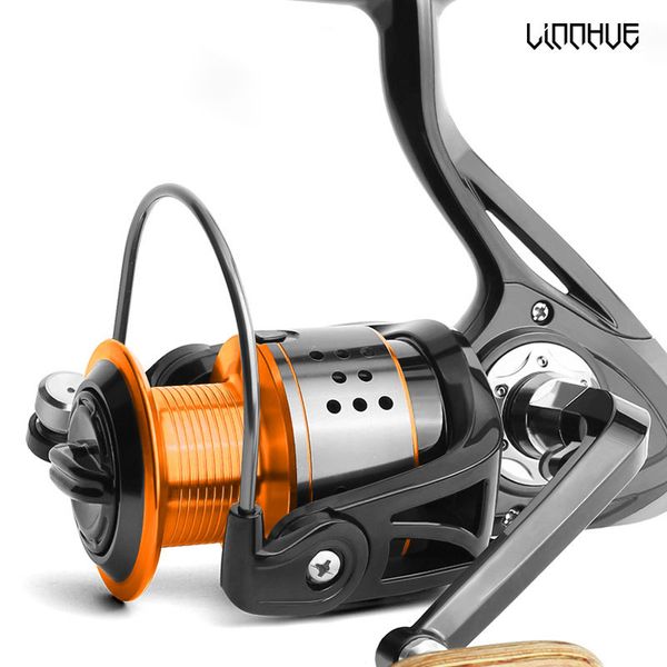 

linnhue 2020 fishing spinning reel 1000-6000 metal spool 13+1bb bearing balls max drag 8kg fishing reel 4.7:1 coil