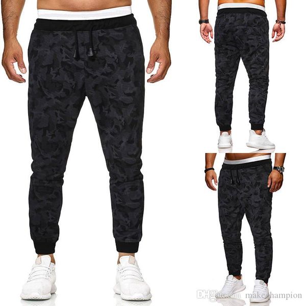 

плюс размер мужские брюки камуфляж толстый свободный drawstring мужские брюки хлопок повседневная мужская одежда нового прибытия, Black