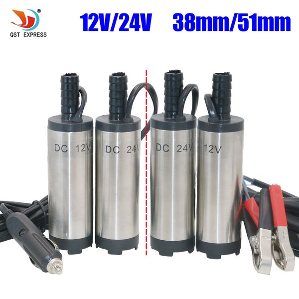 

12v and 24v dc diesel fuel water oil car camping fishing submersible transfer pump wholesale 38mm 51mm