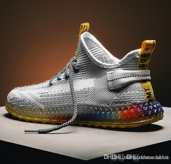 

2020 ins new futurecraft 4d men's shoes light and breathable sports shoes men high casual shoes, Black