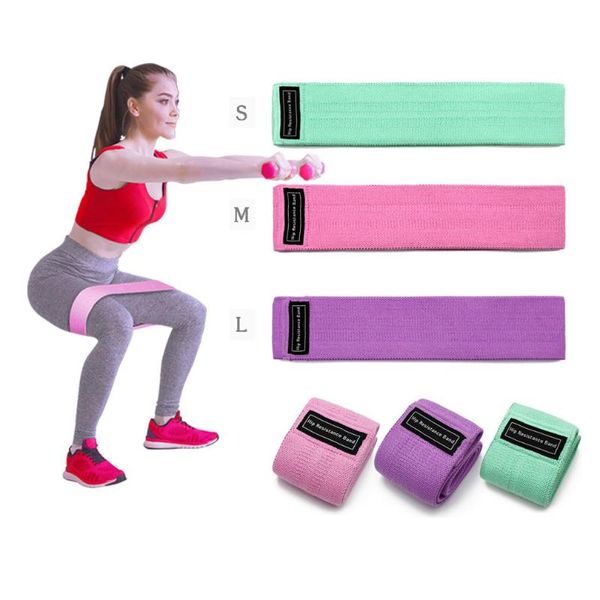 

gym hip resistance bands fitness equipment training exercise yoga legs thigh arm for warmup squats peach buttock workout band